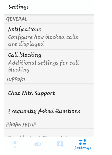Robokiller notifications settings